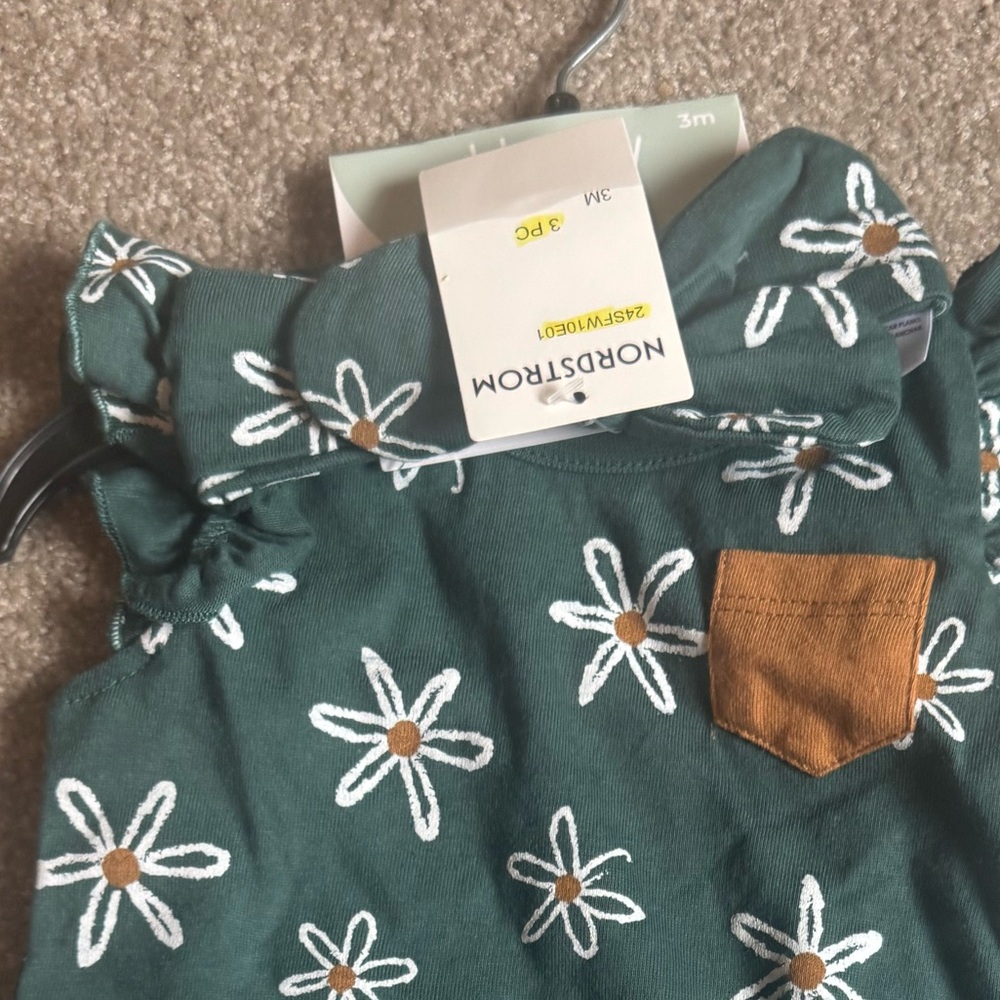 Nordstrom Baby Daisy 3-Piece Set (3M) – NEW with Tags